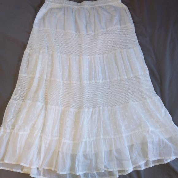 indigo soul Dresses & Skirts - Women's white tiered skirt